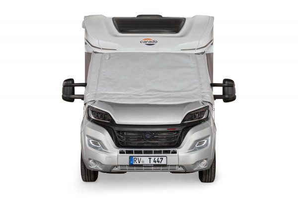 Exterior insulated screen cover for semi-integrated models, camper vans and vans