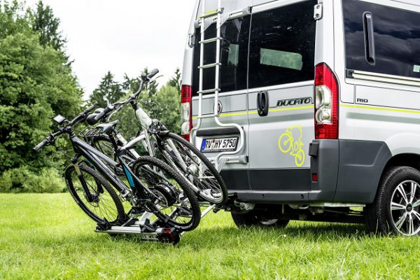 Folding bicycle rack – tow bar-mounted for 3 bicycles