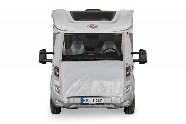 Exterior insulated screen cover for semi-integrated models, camper vans and vans